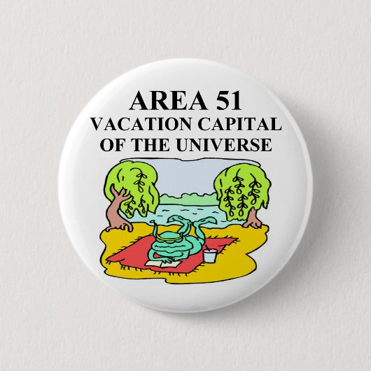 区域51の冗談 缶バッジ (正面)