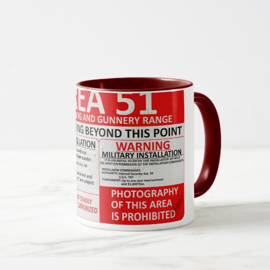 区域51の印 マグカップ (正面右)