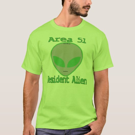 区域51の居住外国人 Tシャツ (正面)