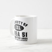 区域51の特性 コーヒーマグカップ (正面左)