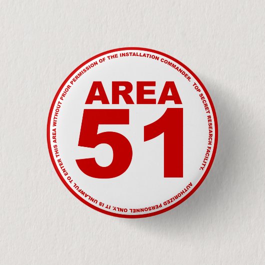 区域51 Pin 缶バッジ (正面)