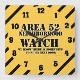 区域52の自警団 スクエア壁時計