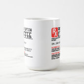 医おもしろいパーソナライズされた医の処方 コーヒーマグカップ (中央)