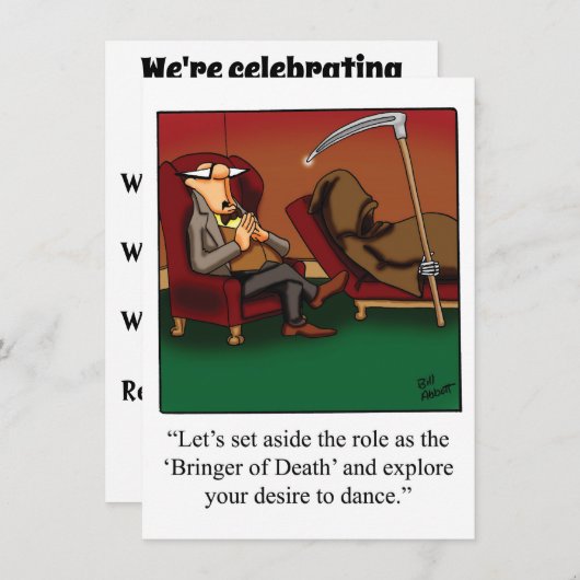 医おもしろい学・心理学の卒業招待状 招待状 (正面/裏面)