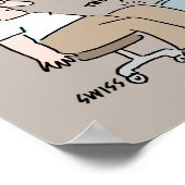 医おもしろい師がリフレクシーをチェック ポスター (角)