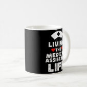 医おもしろい師アシーの医クール療助手引用文 コーヒーマグカップ (正面右)