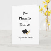 医おもしろい師卒業おめでとう カード (黄色い花)