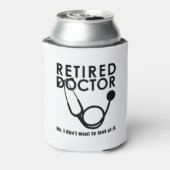 医おもしろい師退職医療テーマ 缶クーラー (缶裏面)