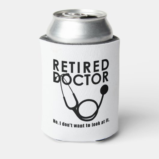 医おもしろい師退職医療テーマ 缶クーラー (缶裏面)