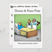 医おもしろい者とナースパーティの招待状 招待状 (正面/裏面)