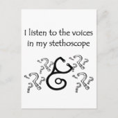 医おもしろい者またはナースのTシャツとギフト ポストカード (正面)