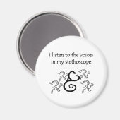 医おもしろい者またはナースのTシャツとギフト マグネット (正面/裏面)