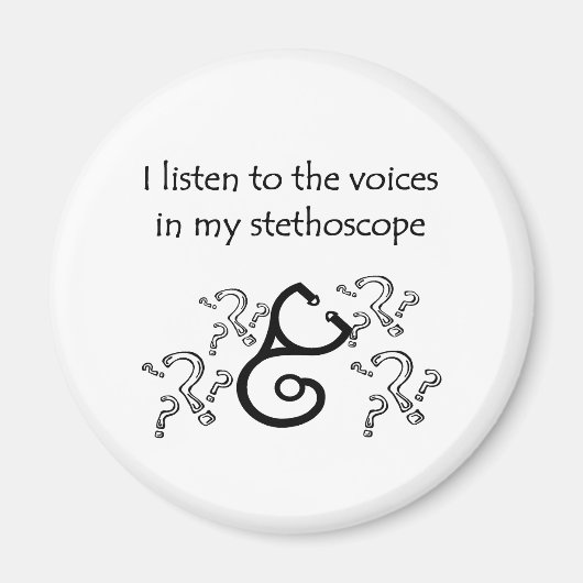 医おもしろい者またはナースのTシャツとギフト マグネット (正面)