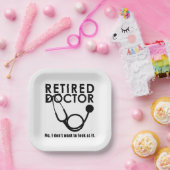 医おもしろい者引用文医退職した療退職 ペーパープレート (パーティー)