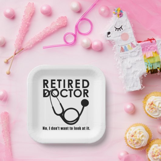 医おもしろい者引用文医退職した療退職 ペーパープレート (パーティー)