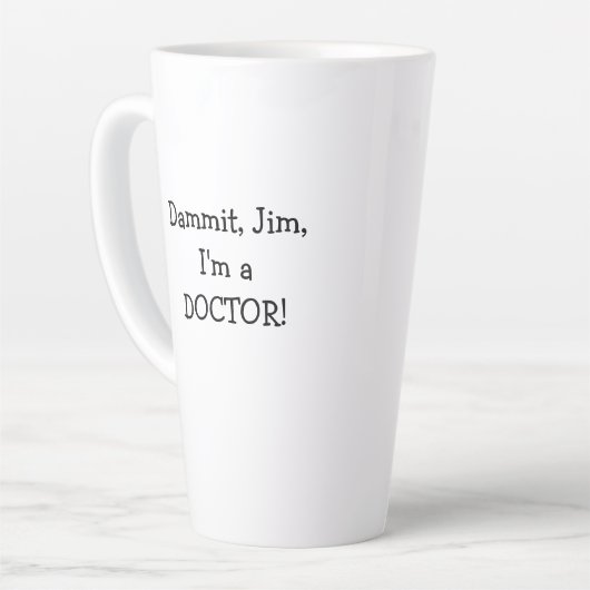 医おもしろい者 カフェラテマグ (左アングル)