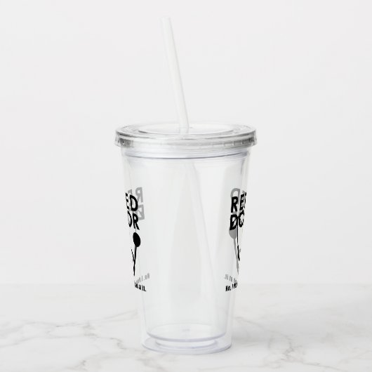 医おもしろい退職した医の聴診器文字 アクリルタンブラー (左)