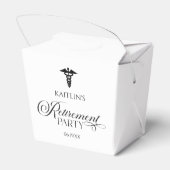 医エレガント療幹部の退職パーティー フェイバーボックス (裏面サイド)