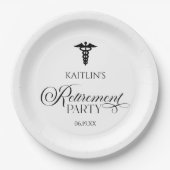 医エレガント療幹部の退職パーティー ペーパープレート (正面)