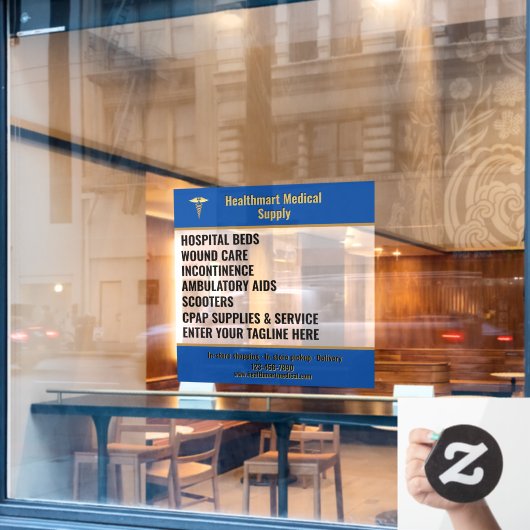 医カスタマイズ療用品店商品リスト広告 ウィンドウサイン (カフェ窓)