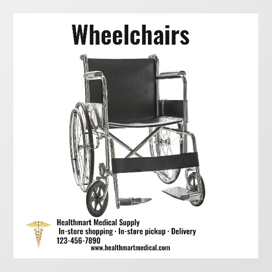 医カスタマイズ療用品店車椅子大型 ウィンドウサイン (シート)