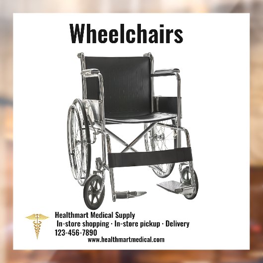 医カスタマイズ療用品店車椅子大型 ウィンドウサイン (シート2)