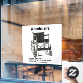 医カスタマイズ療用品店車椅子大型 ウィンドウサイン (カフェ窓)