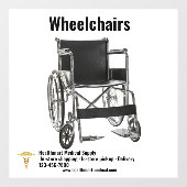 医カスタマイズ療用品店車椅子大型 ウィンドウサイン (シート)