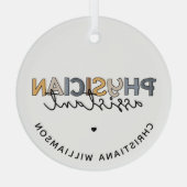 医カスタム助手PA感謝ギフト ガラスオーナメント (裏面)