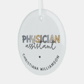 医カスタム助手PA感謝ギフト ガラスオーナメント (正面左)