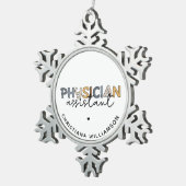 医カスタム助手PA感謝ギフト スノーフレークピューターオーナメント (右)