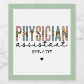 医カスタム師補助医 ワインラベル (シングルラベル)