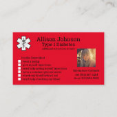 医カスタム療用警告カード緊急連絡時 名刺 (正面)