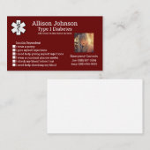 医カスタム療用警告カード緊急連絡時 名刺 (正面/裏面)