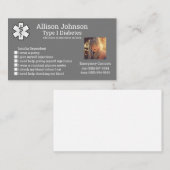 医カスタム療用警告カード緊急連絡時 名刺 (正面/裏面)