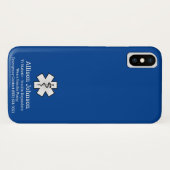 医カスタム療警告電話ケース Case-Mate iPhoneケース (裏面(横))