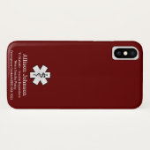 医カスタム療警告電話ケース Case-Mate iPhoneケース (裏面(横))