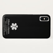 医カスタム療警告電話ケース Case-Mate iPhoneケース (裏面(横))