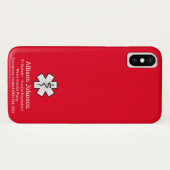 医カスタム療警告電話ケース Case-Mate iPhoneケース (裏面(横))