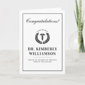 医パーソナライズされたモダン学校の卒業 カード (正面)