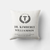 医パーソナライズされたモダン学校の卒業 クッション (裏面)