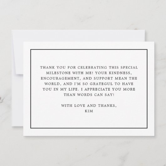 医パーソナライズされたモダン学校の卒業 サンキューカード (裏面)