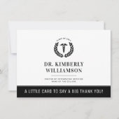 医パーソナライズされたモダン学校の卒業 サンキューカード (正面)