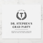 医パーソナライズされたモダン学校の卒業 ビールラベル (シングルラベル)