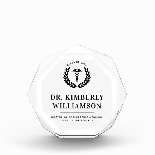 医パーソナライズされたモダン学校の卒業 フォトブロック (正面)