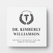 医パーソナライズされたモダン学校の卒業 フォトプラーク (正面)