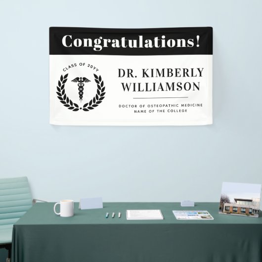 医パーソナライズされたモダン学校の卒業 横断幕 (トレードショー)