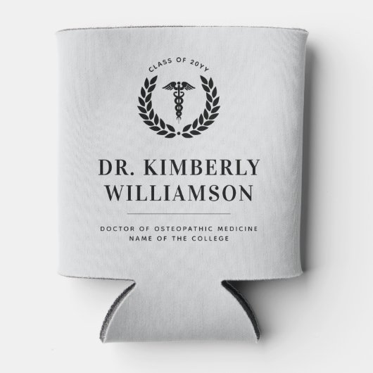 医パーソナライズされたモダン学校の卒業 缶クーラー (正面)