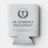 医パーソナライズされたモダン学校の卒業 缶クーラー (裏面)