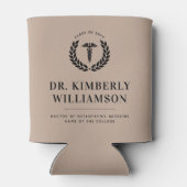 医パーソナライズされたモダン学校の卒業 缶クーラー (裏面)